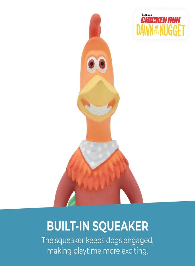 Multipet Chicken Run Rocky Latex Dog Toy - Durable Squeaky Toy for All Dogs - Easy-to-Clean Latex Squeaky Toys - for Cuddling, Chewing & Playing (10") - Image 4